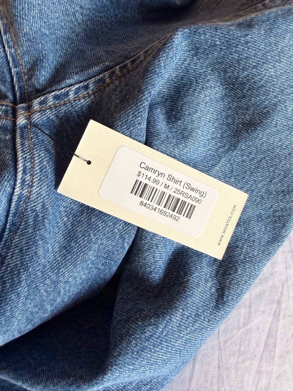 NWT AGOLDE Camryn Denim Shirt Jacket - Picture 11 of 11